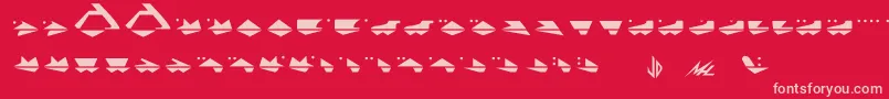 G.Machine-fontti – vaaleanpunaiset fontit punaisella taustalla