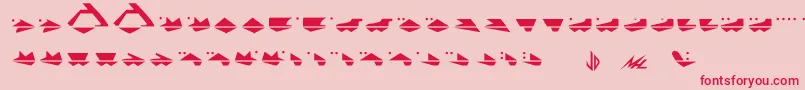 フォントG.Machine – ピンクの背景に赤い文字