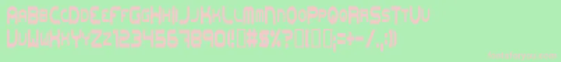 OneworldonefutureLight Font – Pink Fonts on Green Background