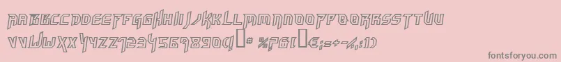 HammerheadoutlineItalic Font – Gray Fonts on Pink Background