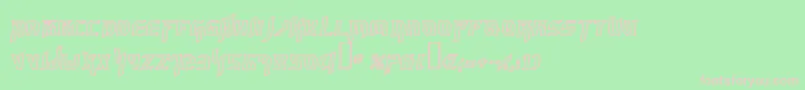 HammerheadoutlineItalic Font – Pink Fonts on Green Background