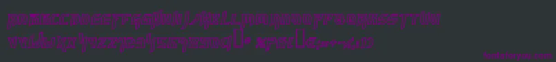 HammerheadoutlineItalic Font – Purple Fonts on Black Background