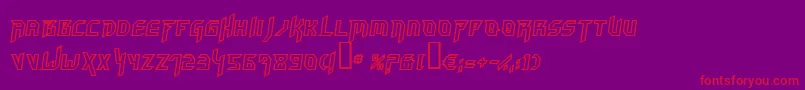 fuente HammerheadoutlineItalic – Fuentes Rojas Sobre Fondo Morado