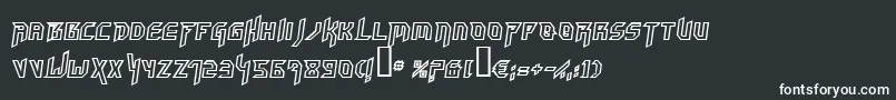 フォントHammerheadoutlineItalic – 黒い背景に白い文字