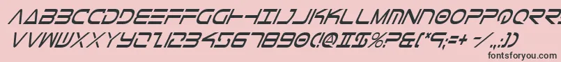 TeleMarinesCondensedItalic Font – Black Fonts on Pink Background