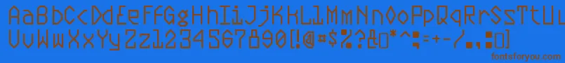 PlasmaticRegular Font – Brown Fonts on Blue Background