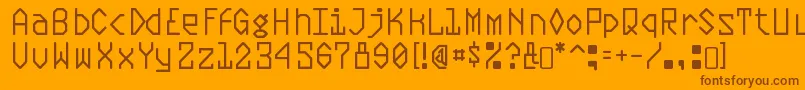 Шрифт PlasmaticRegular – коричневые шрифты на оранжевом фоне