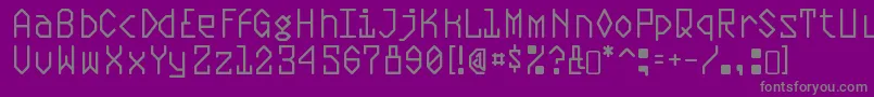 PlasmaticRegular-Schriftart – Graue Schriften auf violettem Hintergrund