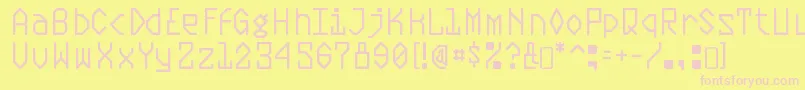 PlasmaticRegular Font – Pink Fonts on Yellow Background