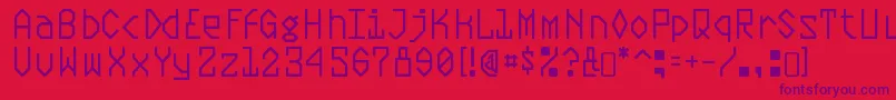 Шрифт PlasmaticRegular – фиолетовые шрифты на красном фоне