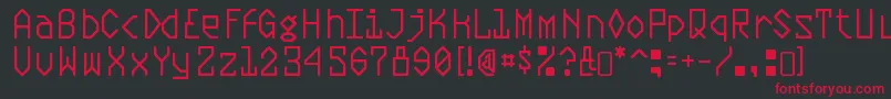 Police PlasmaticRegular – polices rouges sur fond noir