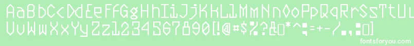 Police PlasmaticRegular – polices blanches sur fond vert
