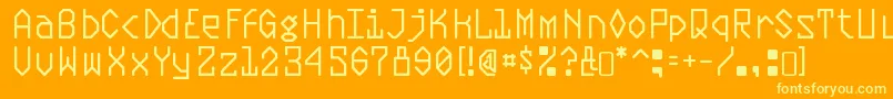PlasmaticRegular Font – Yellow Fonts on Orange Background