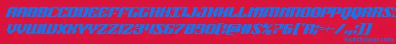 Шрифт 21gunsalutecondital – синие шрифты на красном фоне