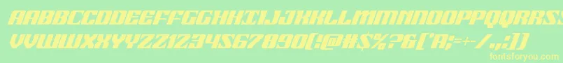 Шрифт 21gunsalutecondital – жёлтые шрифты на зелёном фоне