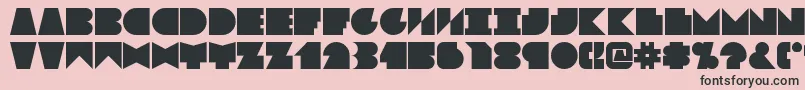 Blokked Font – Black Fonts on Pink Background