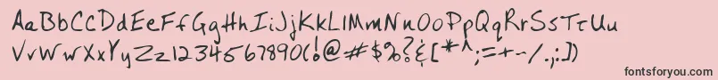 Lehn243 Font – Black Fonts on Pink Background