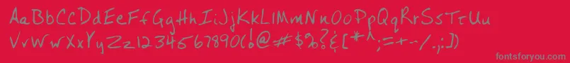 Lehn243 Font – Gray Fonts on Red Background