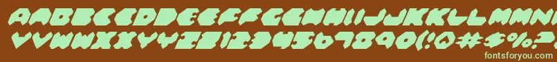 Czcionka Feldi – zielone czcionki na brązowym tle