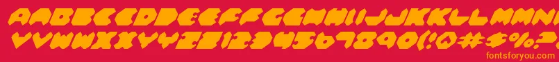 Feldi Font – Orange Fonts on Red Background