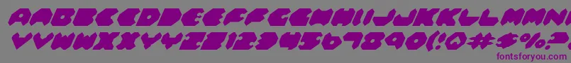 Czcionka Feldi – fioletowe czcionki na szarym tle