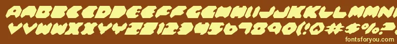 Czcionka Feldi – żółte czcionki na brązowym tle