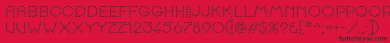 K22SpottyFaceフォントについての詳細 フォントK22SpottyFace – 赤い背景に黒い文字