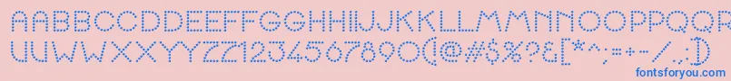 K22SpottyFace Font – Blue Fonts on Pink Background