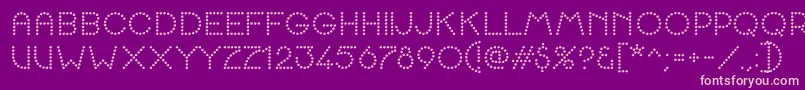 K22SpottyFace Font – Pink Fonts on Purple Background
