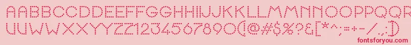 K22SpottyFace Font – Red Fonts on Pink Background