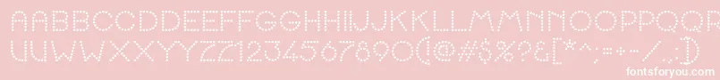K22SpottyFace Font – White Fonts on Pink Background