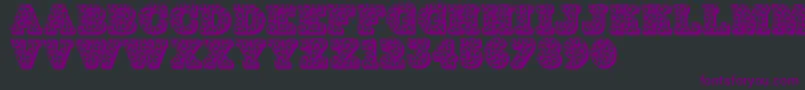Czcionka Jfhollynites – fioletowe czcionki na czarnym tle
