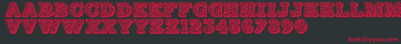 Jfhollynites Font – Red Fonts on Black Background