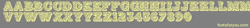 Jfhollynites Font – Yellow Fonts on Gray Background