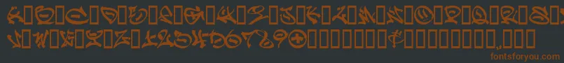 Graffpity-fontti – ruskeat fontit mustalla taustalla