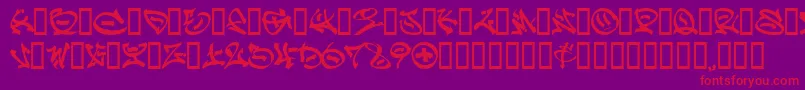 Graffpity Font – Red Fonts on Purple Background