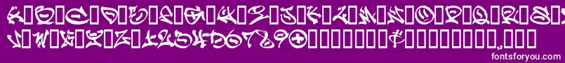 Graffpity Font – White Fonts on Purple Background