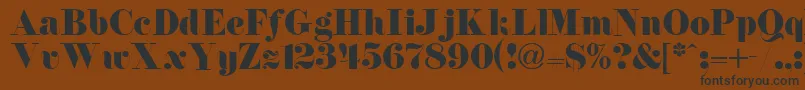 Шрифт FirenzeitcNormal – чёрные шрифты на коричневом фоне