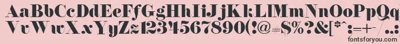 FirenzeitcNormal Font – Black Fonts on Pink Background