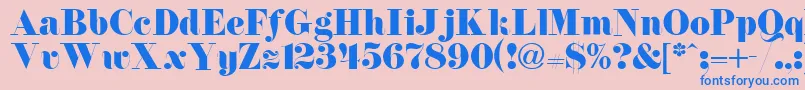 FirenzeitcNormal Font – Blue Fonts on Pink Background