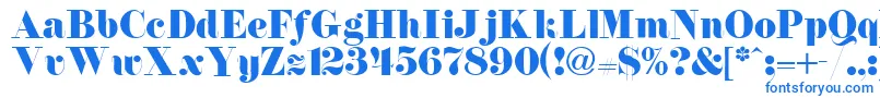 FirenzeitcNormal Font – Blue Fonts on White Background