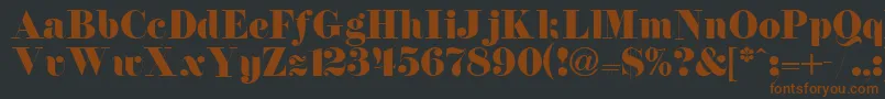 FirenzeitcNormal Font – Brown Fonts on Black Background