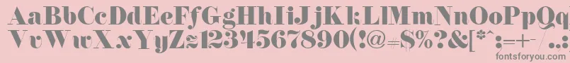 FirenzeitcNormal Font – Gray Fonts on Pink Background