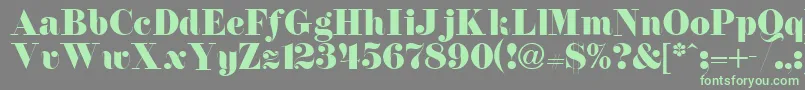 FirenzeitcNormal-Schriftart – Grüne Schriften auf grauem Hintergrund