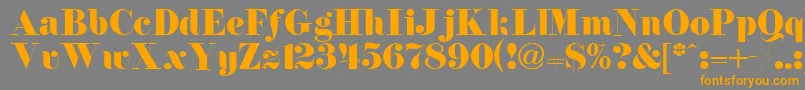 FirenzeitcNormal Font – Orange Fonts on Gray Background