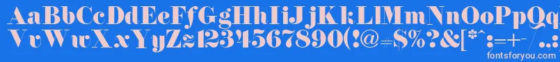 FirenzeitcNormal Font – Pink Fonts on Blue Background