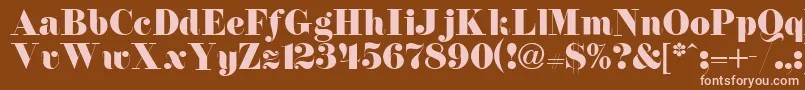 FirenzeitcNormal Font – Pink Fonts on Brown Background