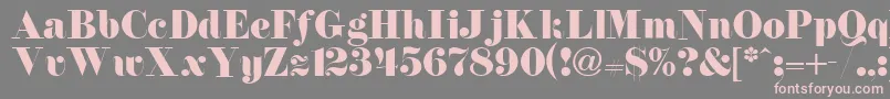 FirenzeitcNormal-Schriftart – Rosa Schriften auf grauem Hintergrund
