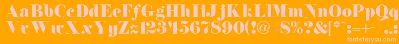 FirenzeitcNormal Font – Pink Fonts on Orange Background