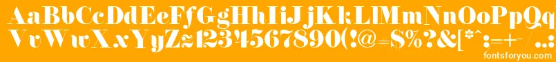 FirenzeitcNormal Font – White Fonts on Orange Background